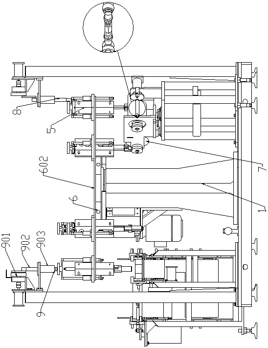 Core taking mechanism for roll paper core recovery