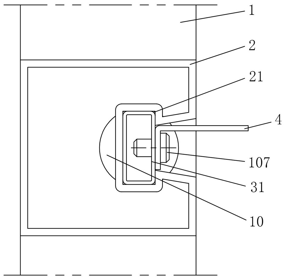 Internally connected triple connection structure of curtain wall keel