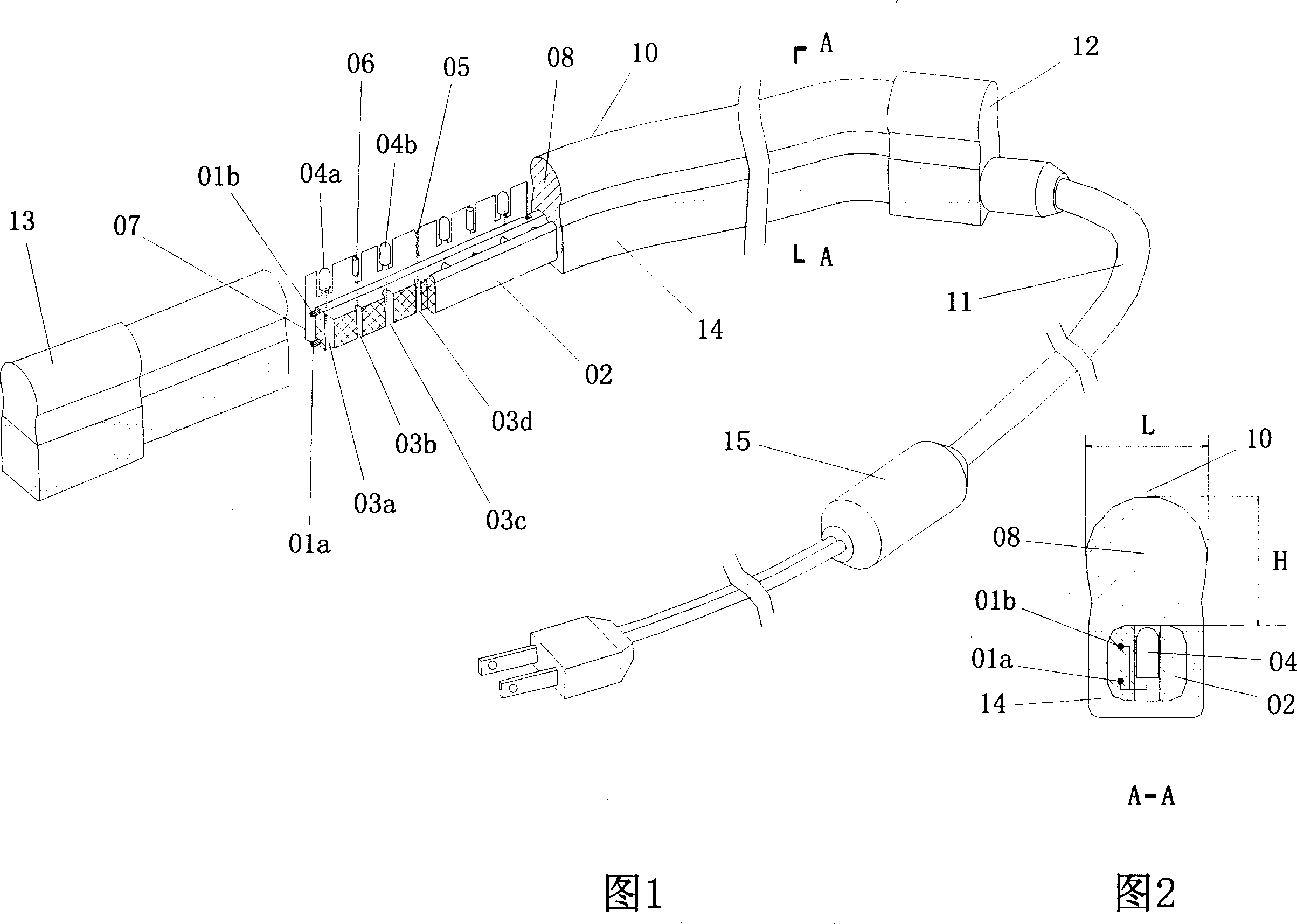 Improved structure of hose lamp