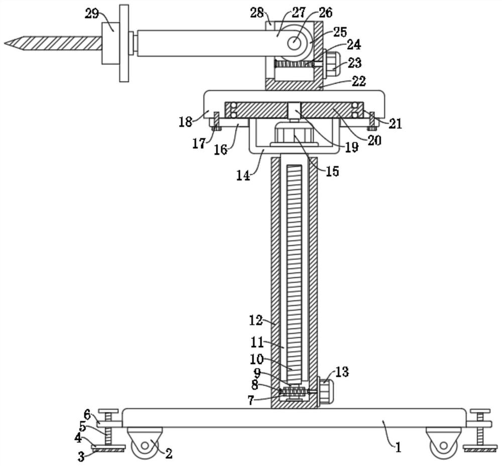 Building outer wall surface drilling device for constructional engineering