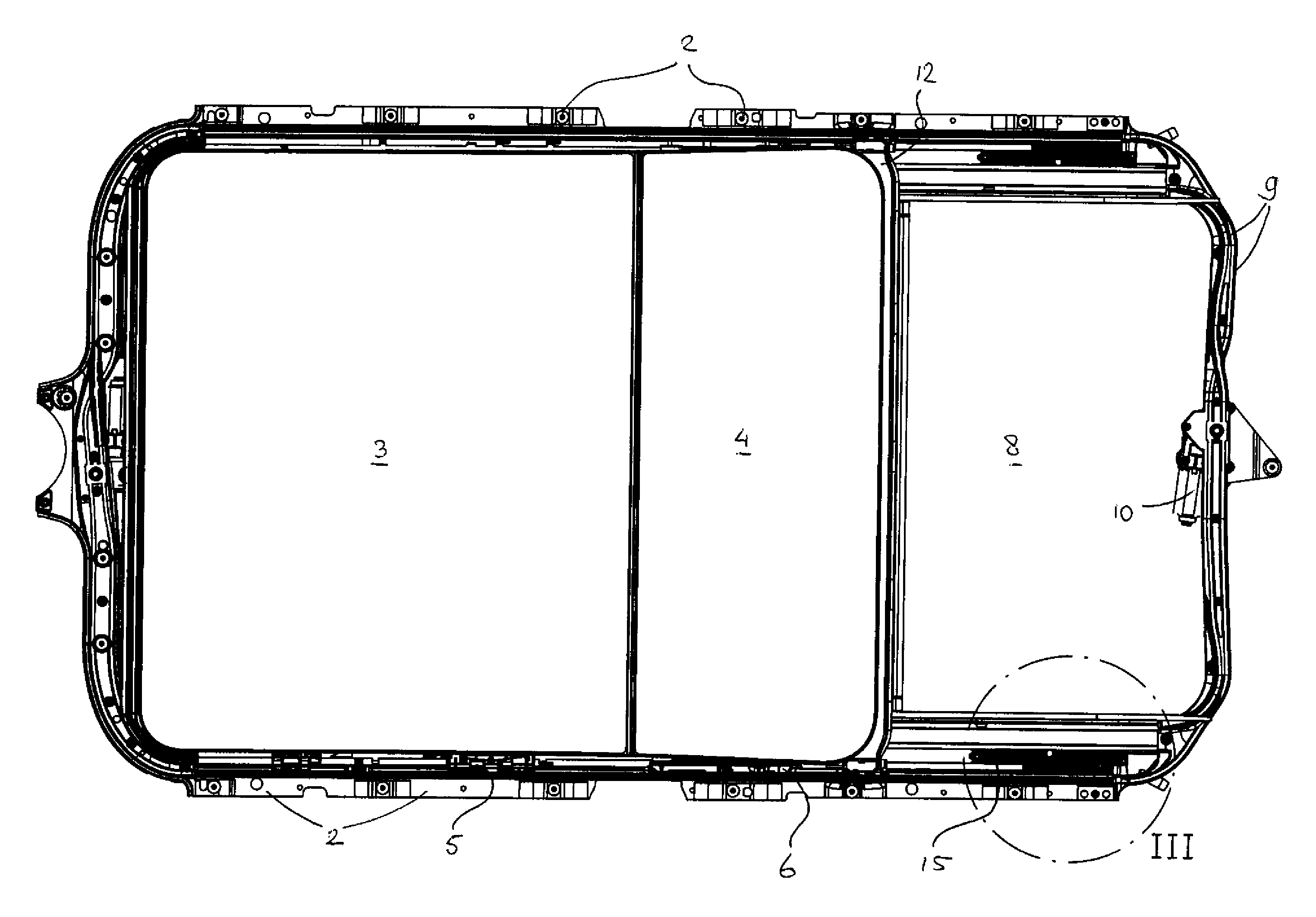 Roof assembly and method of mounting a sieve member