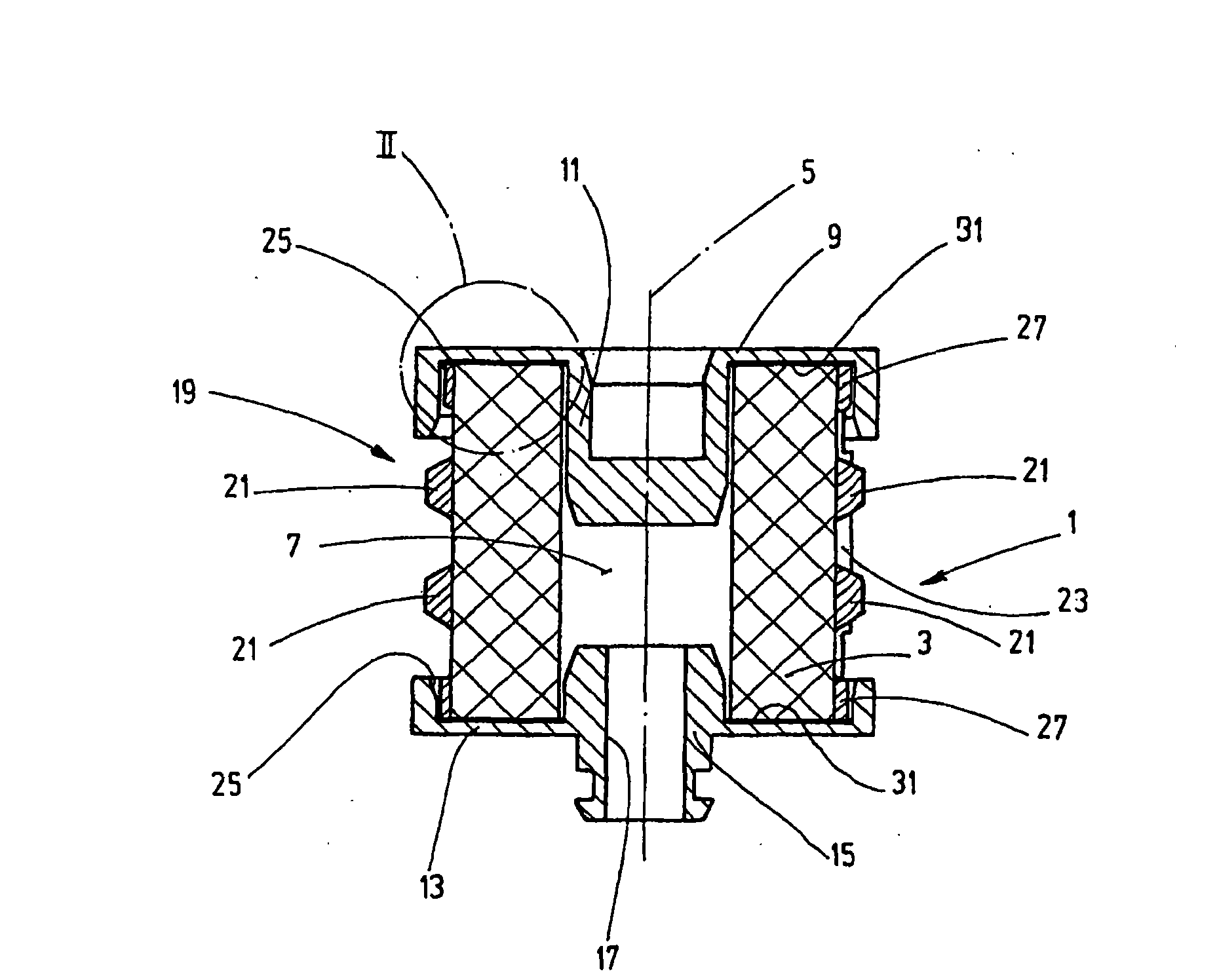 Method for the production of a filter element and filter element produced according to said method