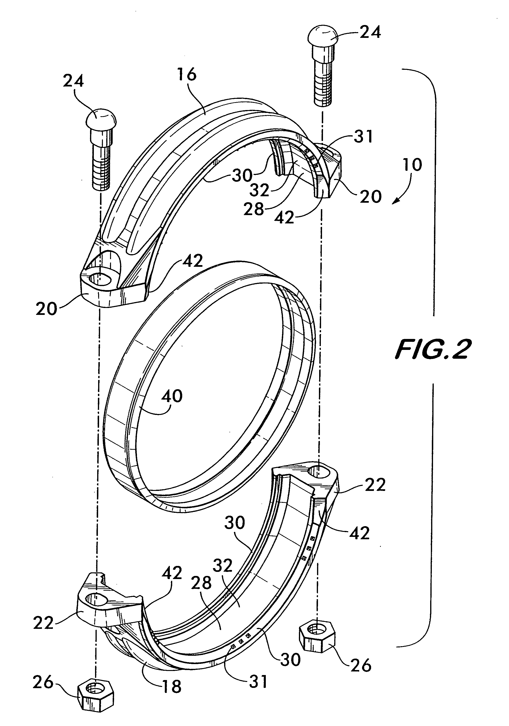 Pipe coupling having wedge shaped keys