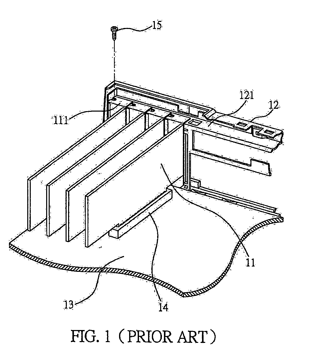 Fastening structure for add-on card