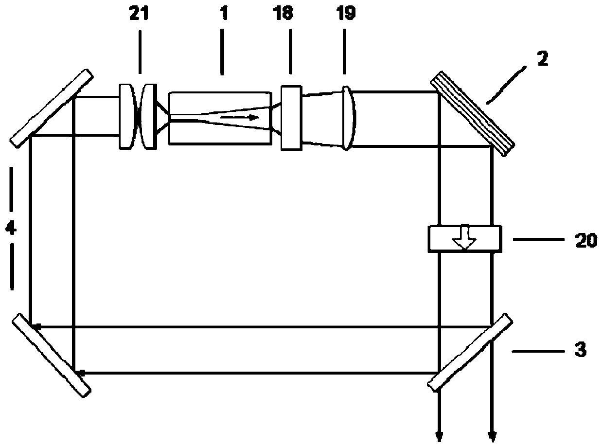 Tapered semiconductor laser based on annular outer cavity