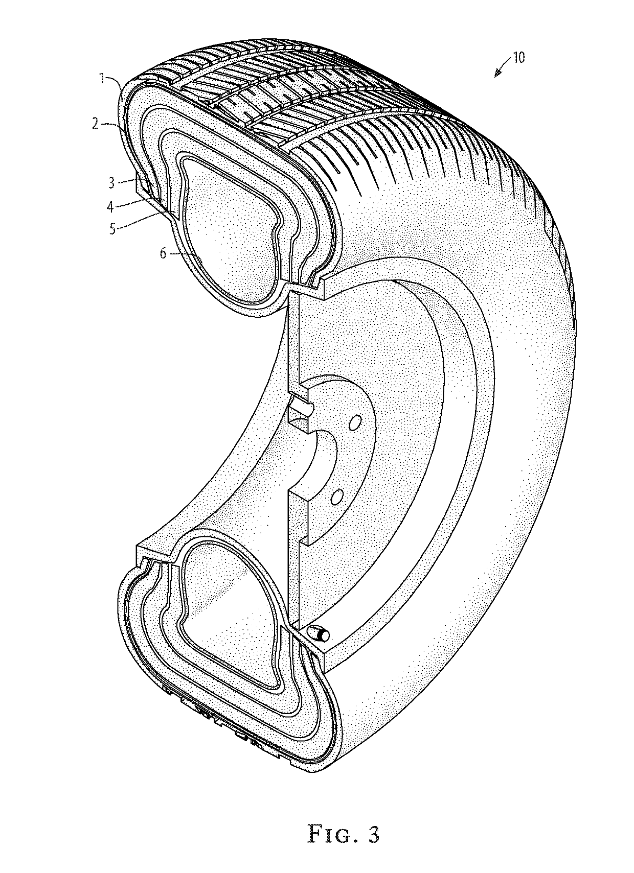 Balanced non-deflatable vehicle tire