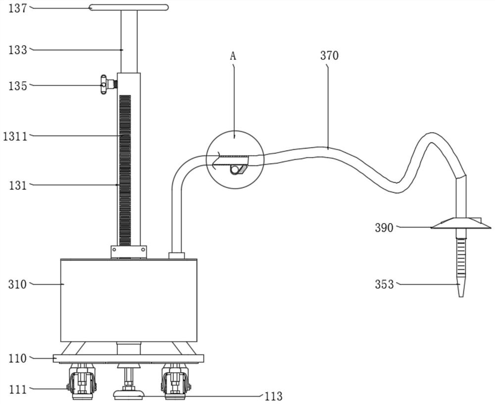 Chest drainage device for pneumology department