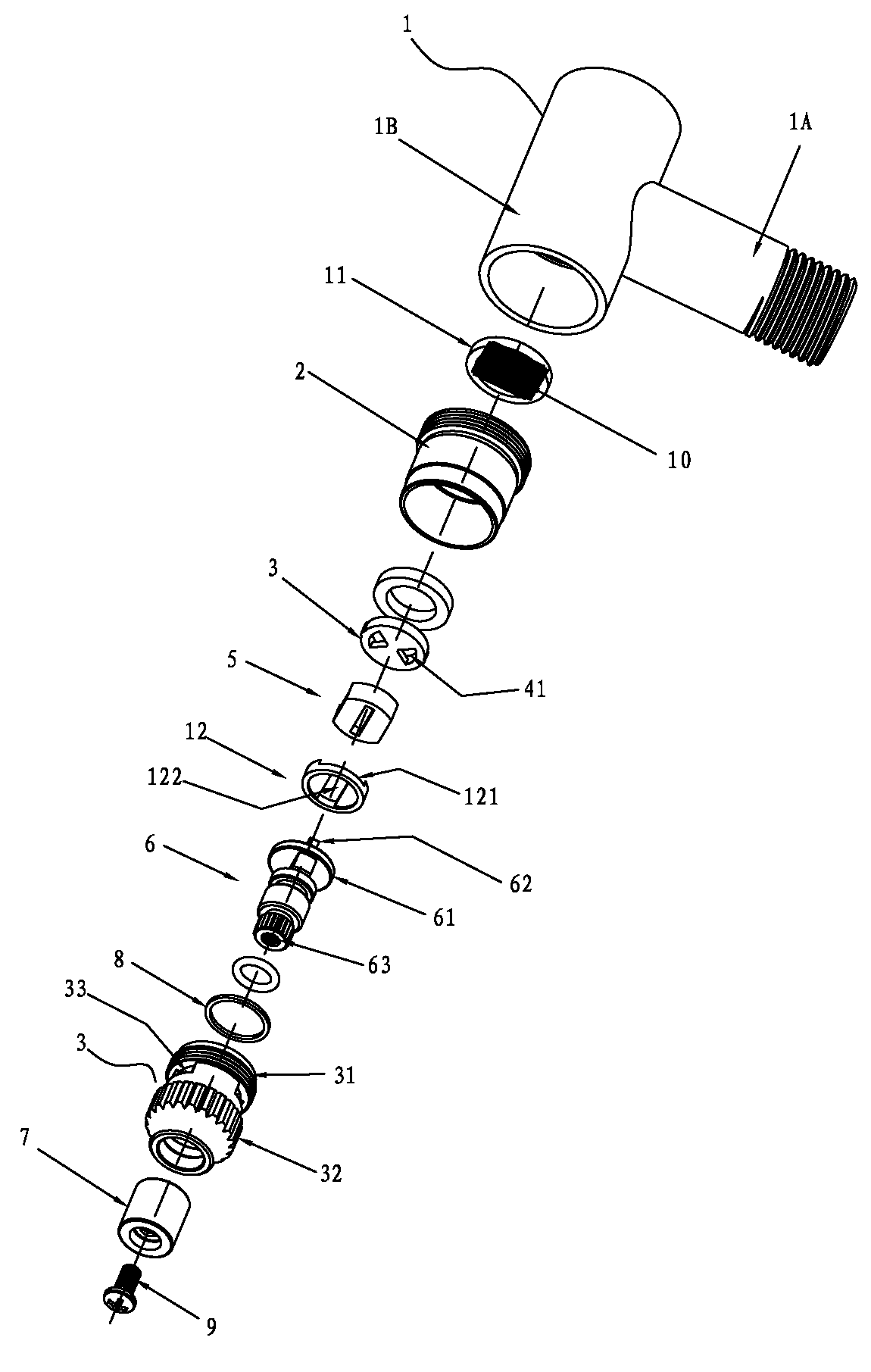 Fungi-proofing water-saving water outlet machine