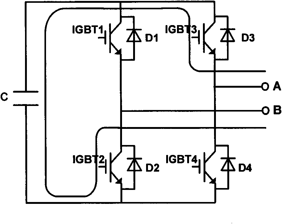 Grid-connected topology structure without transformer based on H-bridge used for wind power generation