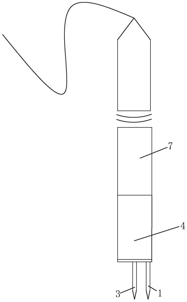 A shielded fixed probe device and test method based on electric energy meter ripple test