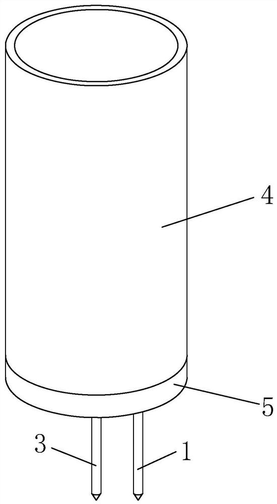 A shielded fixed probe device and test method based on electric energy meter ripple test