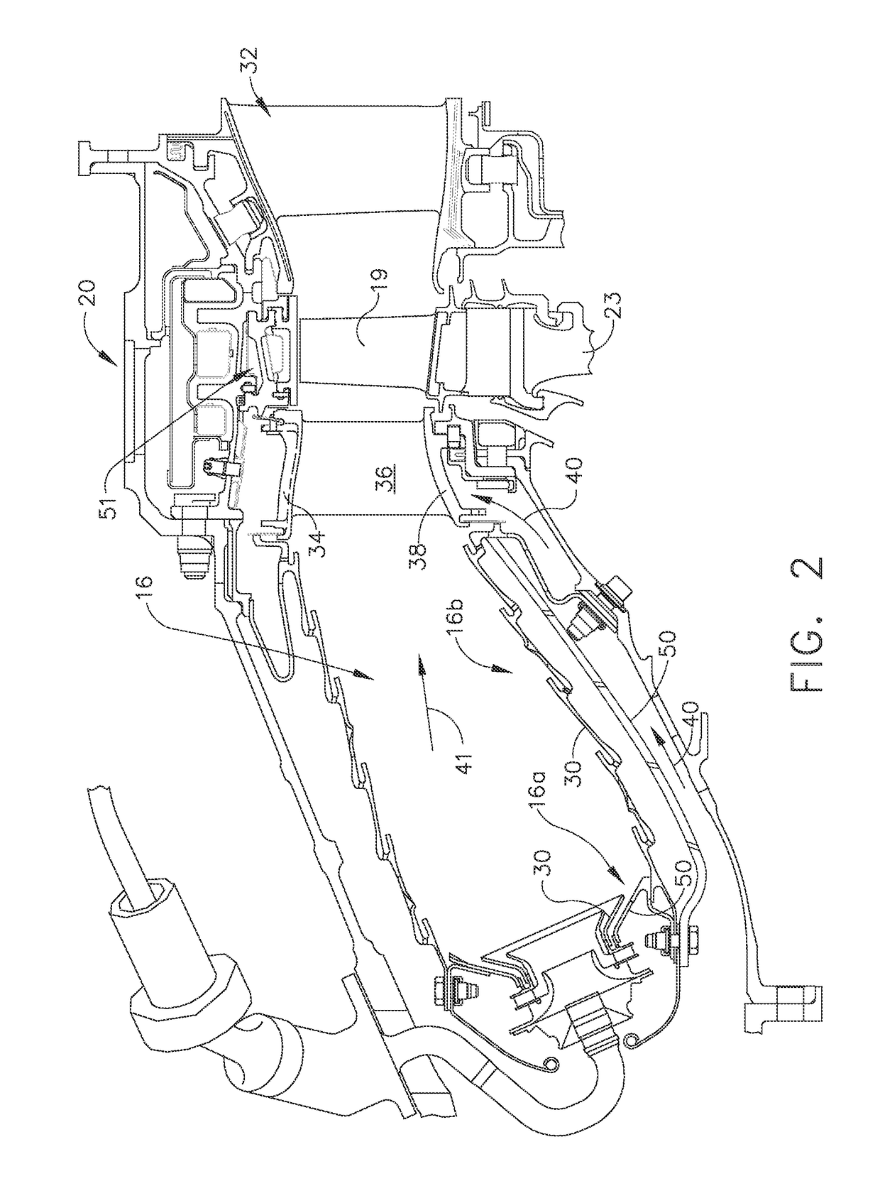 Angled impingement insert