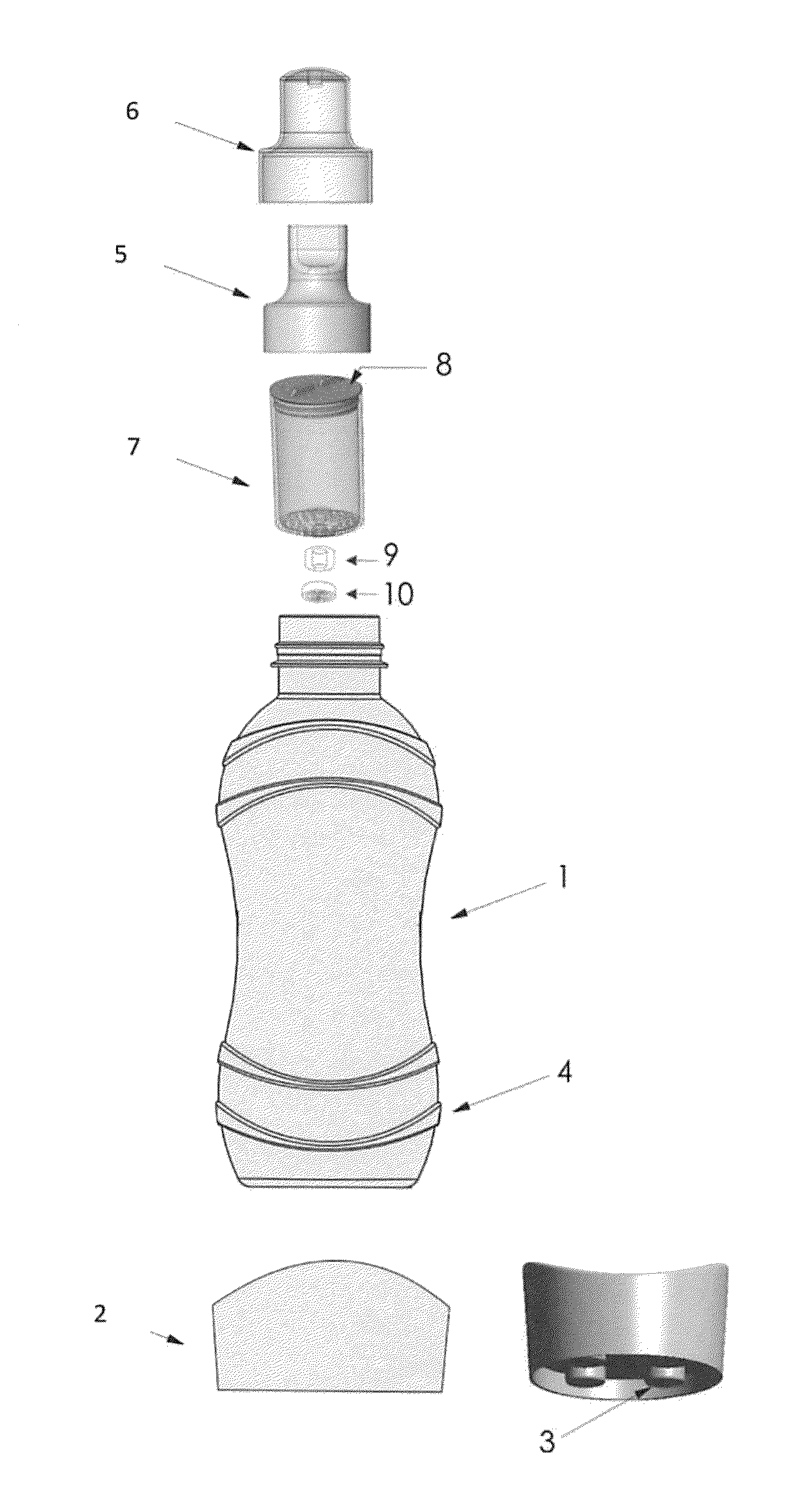 Water bottle coupled with filtration device