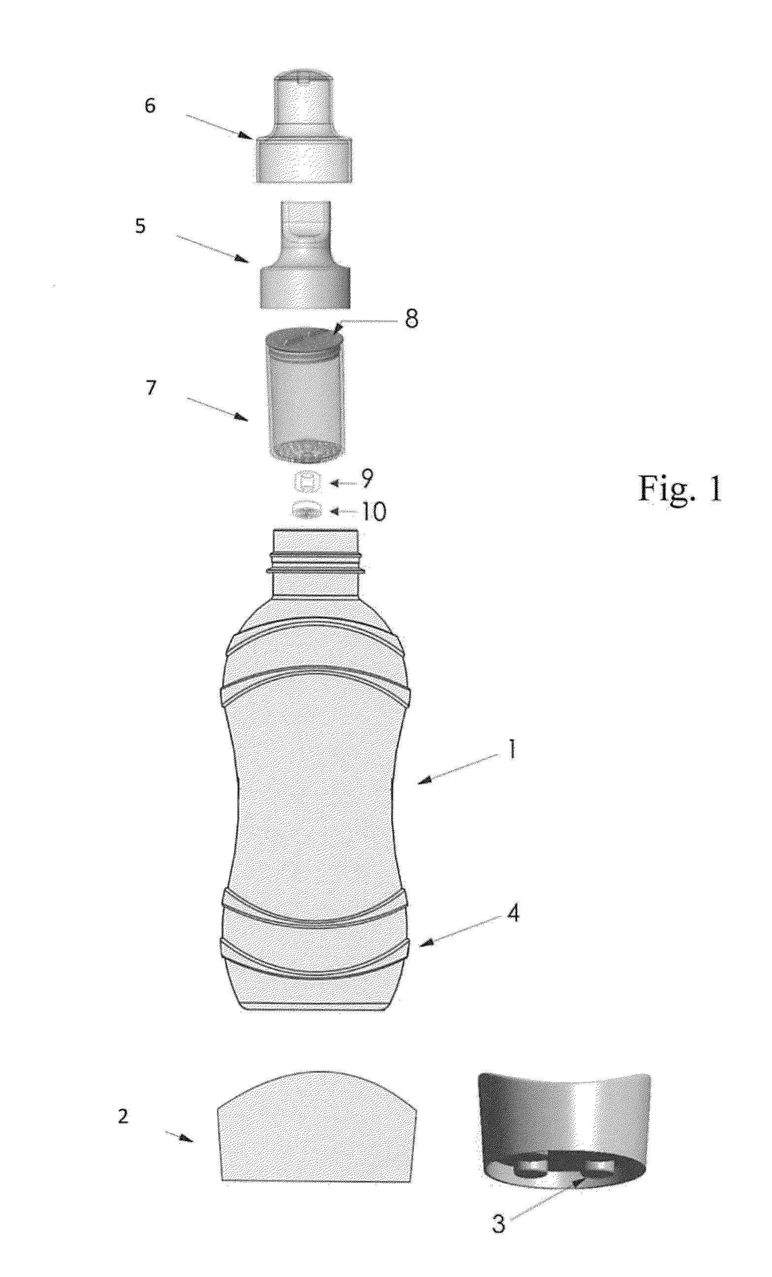 Water bottle coupled with filtration device