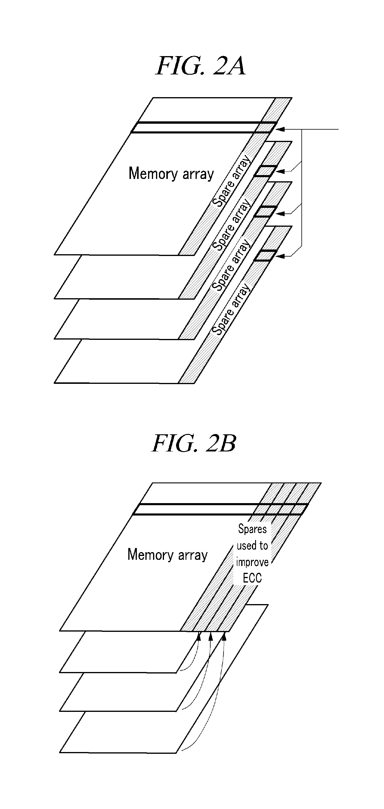 3D memory with error checking and correction function