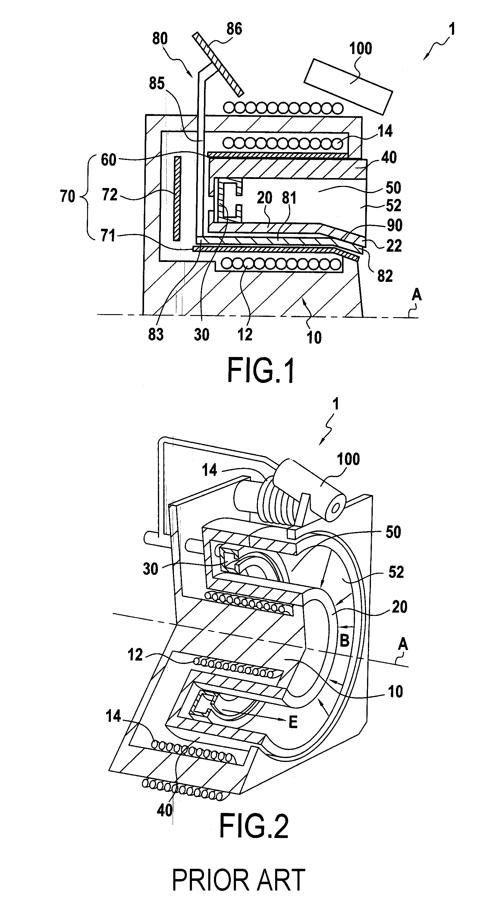 Hall effect thruster with cooling of the internal ceramic