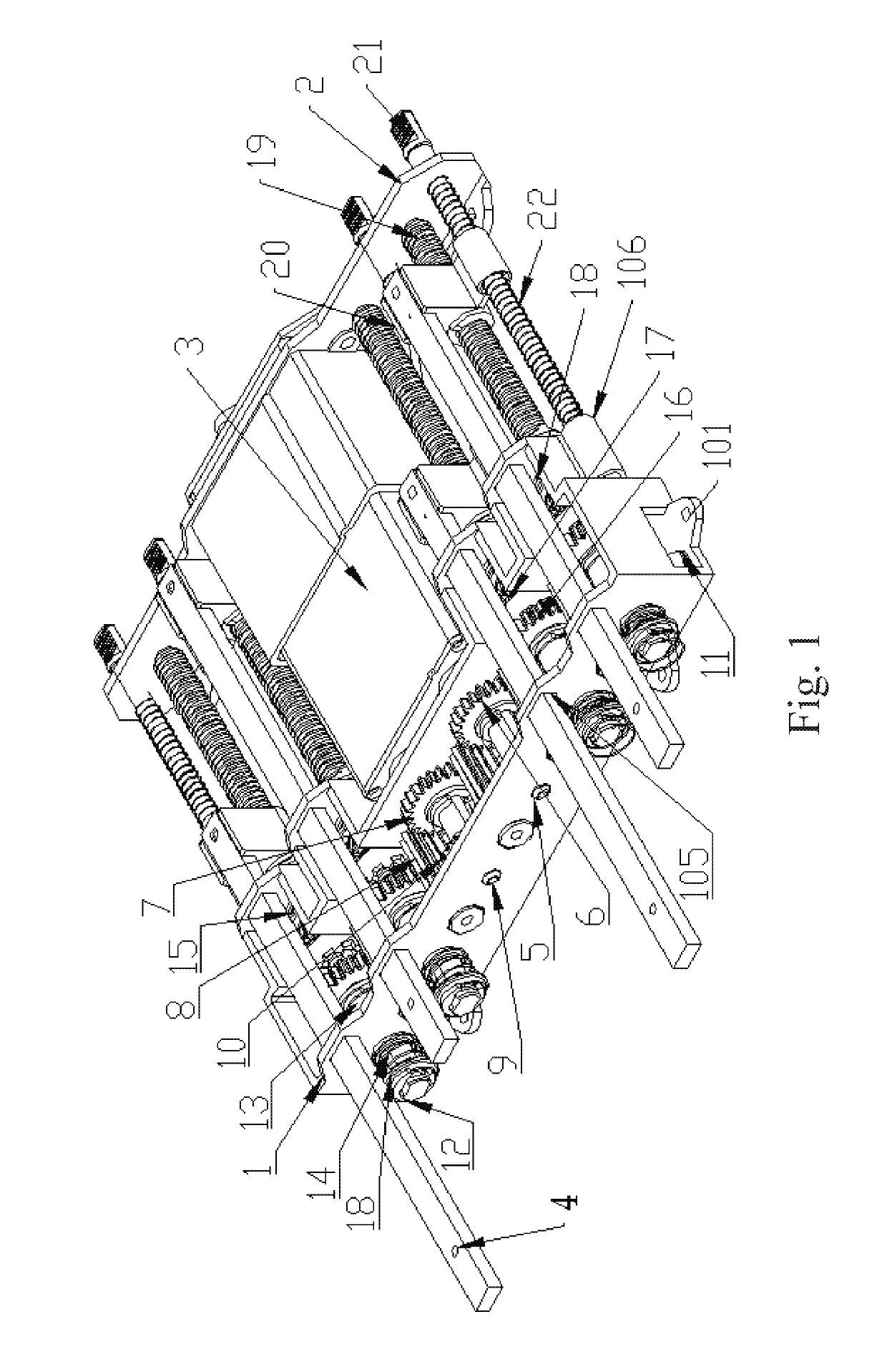 Shift-type multi-phase-shifter drive transmission device