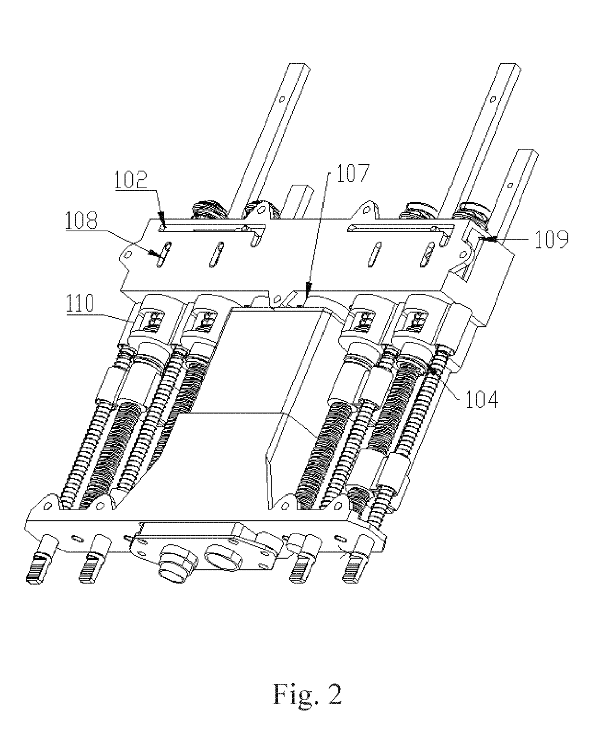 Shift-type multi-phase-shifter drive transmission device