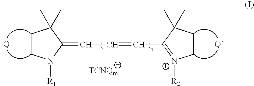 Cyanine-TCNQ complex dye data storage media and manufacturing method thereof