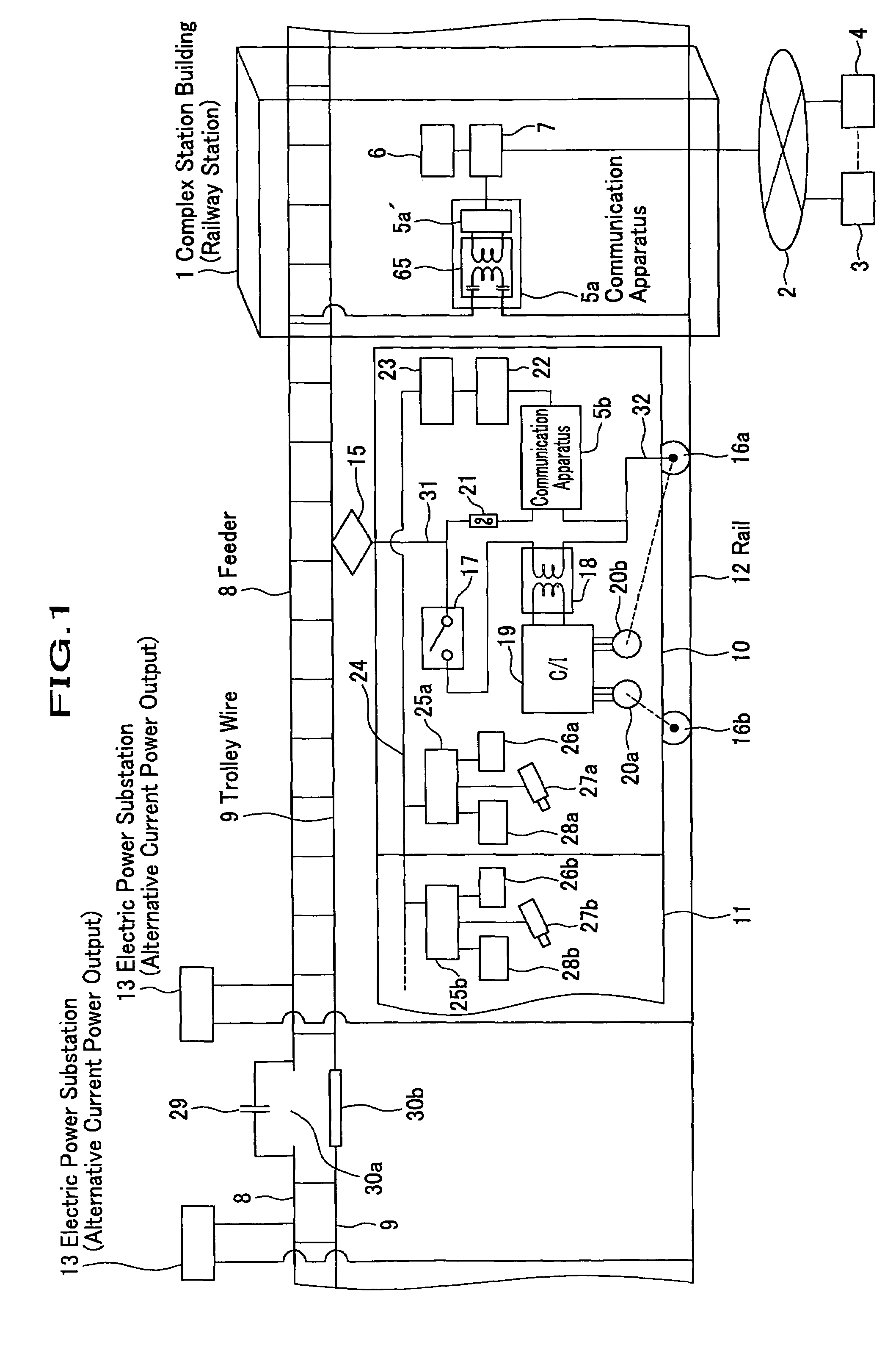 Communication apparatus, communication method and installation method of railway vehicle-facility intra communication system