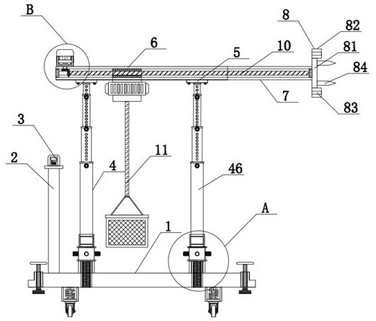 Combined lifting device for constructional engineering