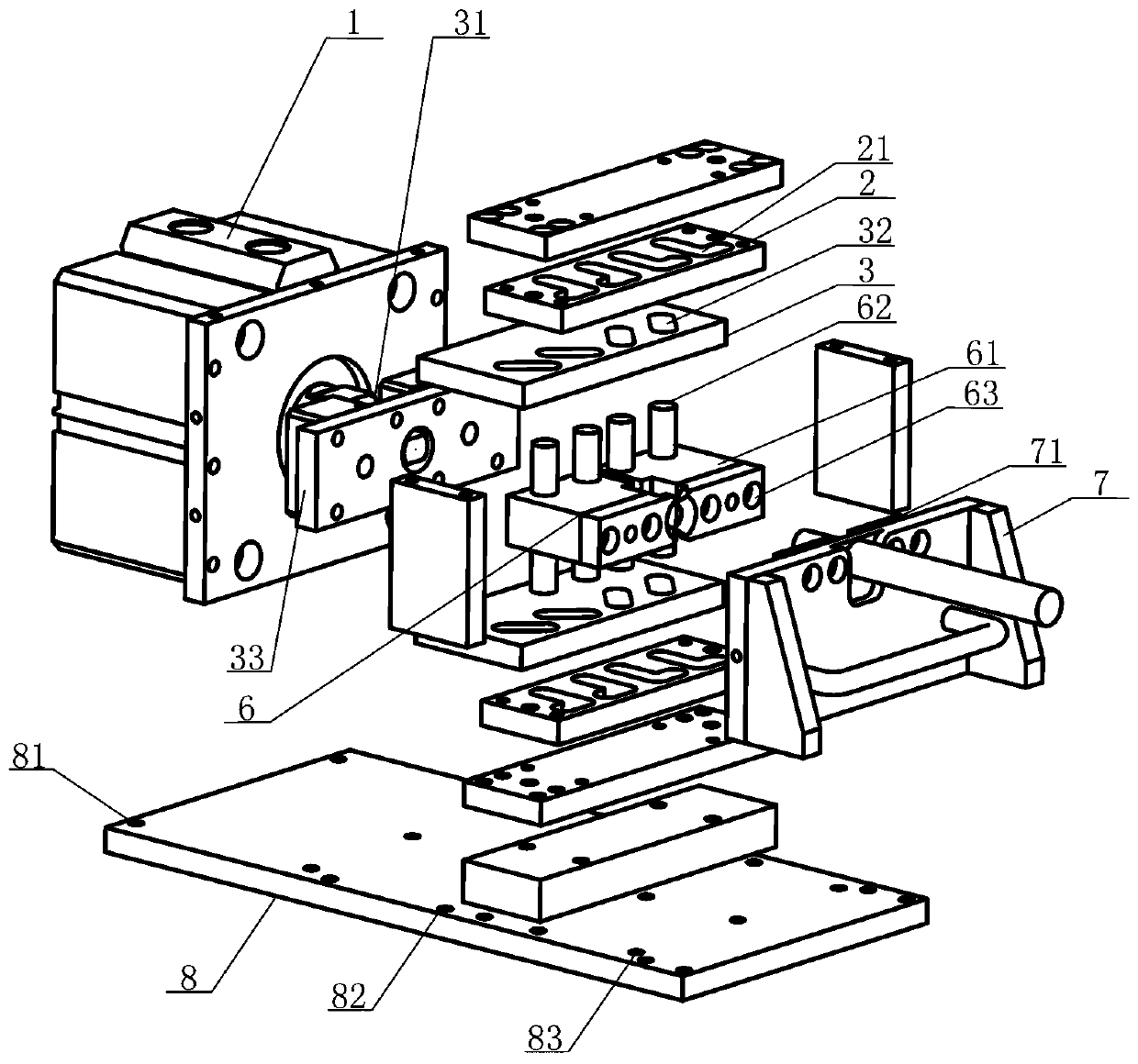 A device for stripping the insulation layer at the end of a cable