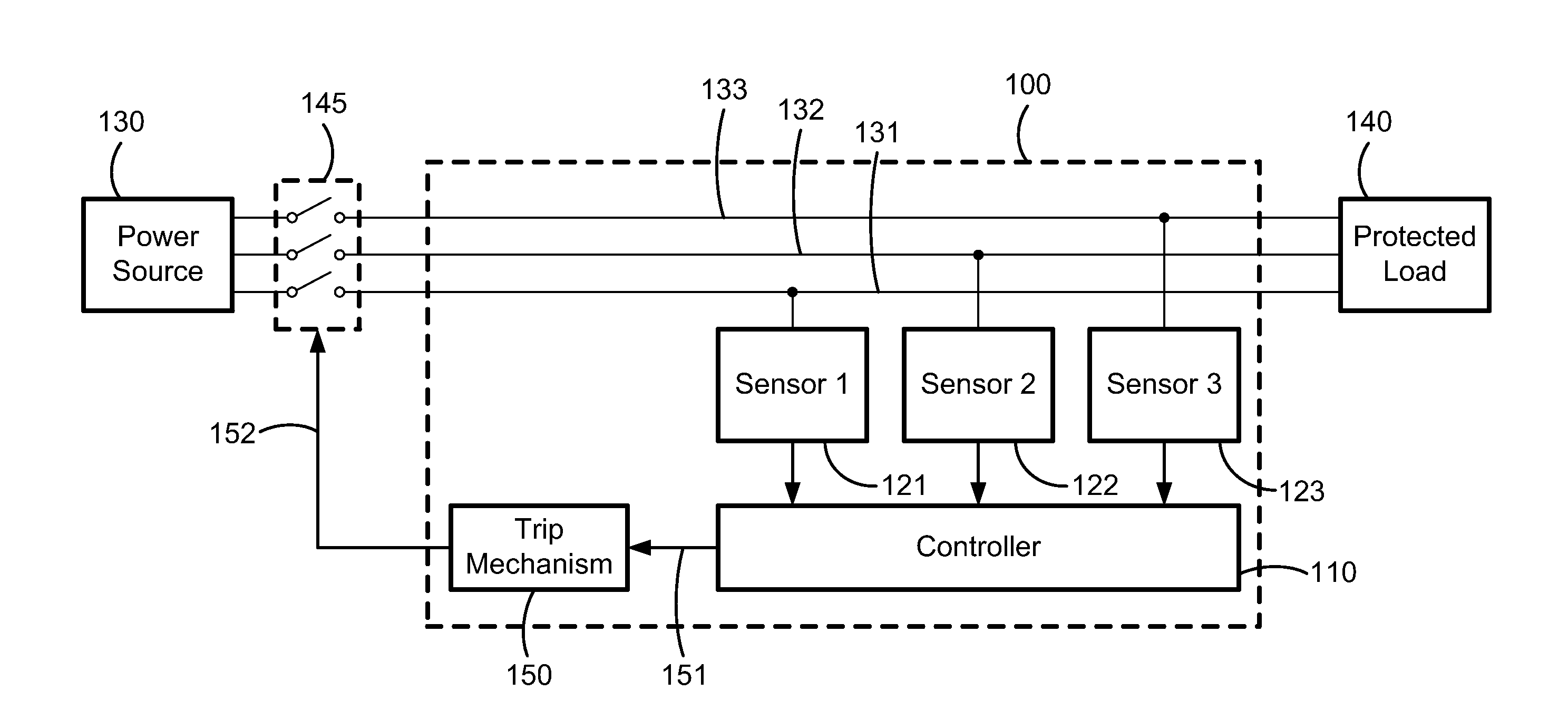 System and method for monitoring current drawn by a protected load in a self-powered electronic protection device