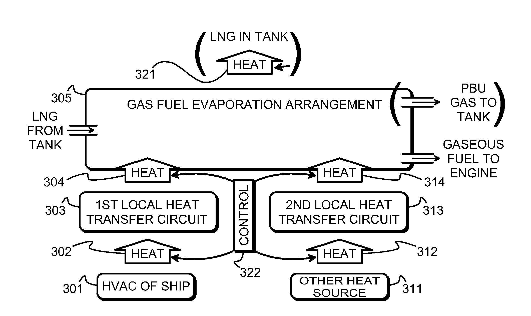 Method and arrangement for waste cold recovery in a gas-fuelled sea-going vessel