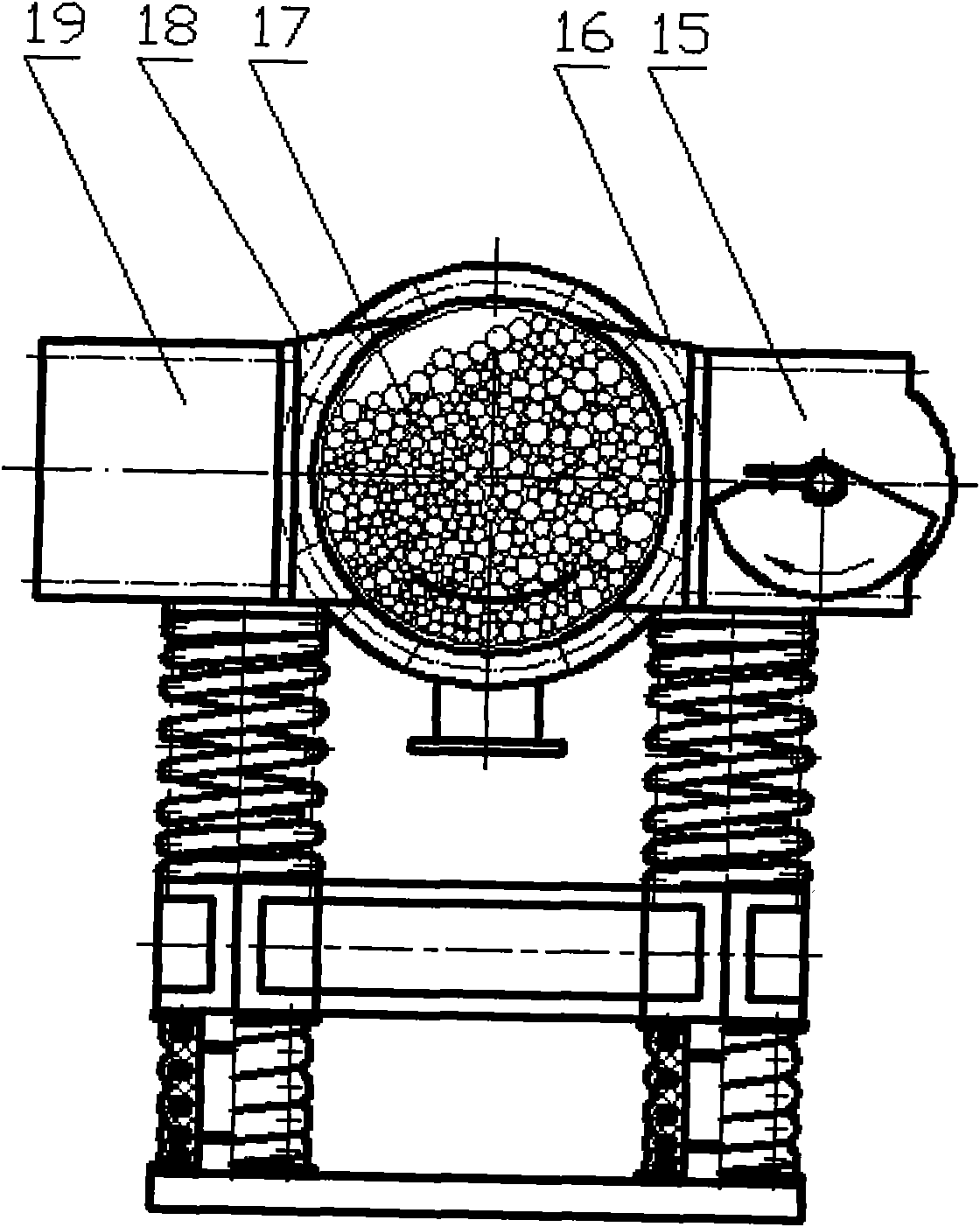 Variable-rigidity double-mass vibration exciter type super-huge vibration mill