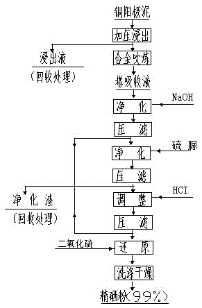 Wet process refining technology for purifying selenium