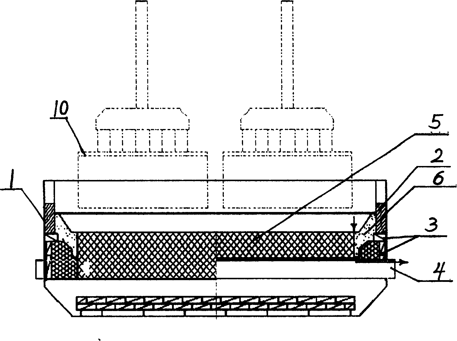 Process for manufacturing premelting anode aluminium electrolytic tank