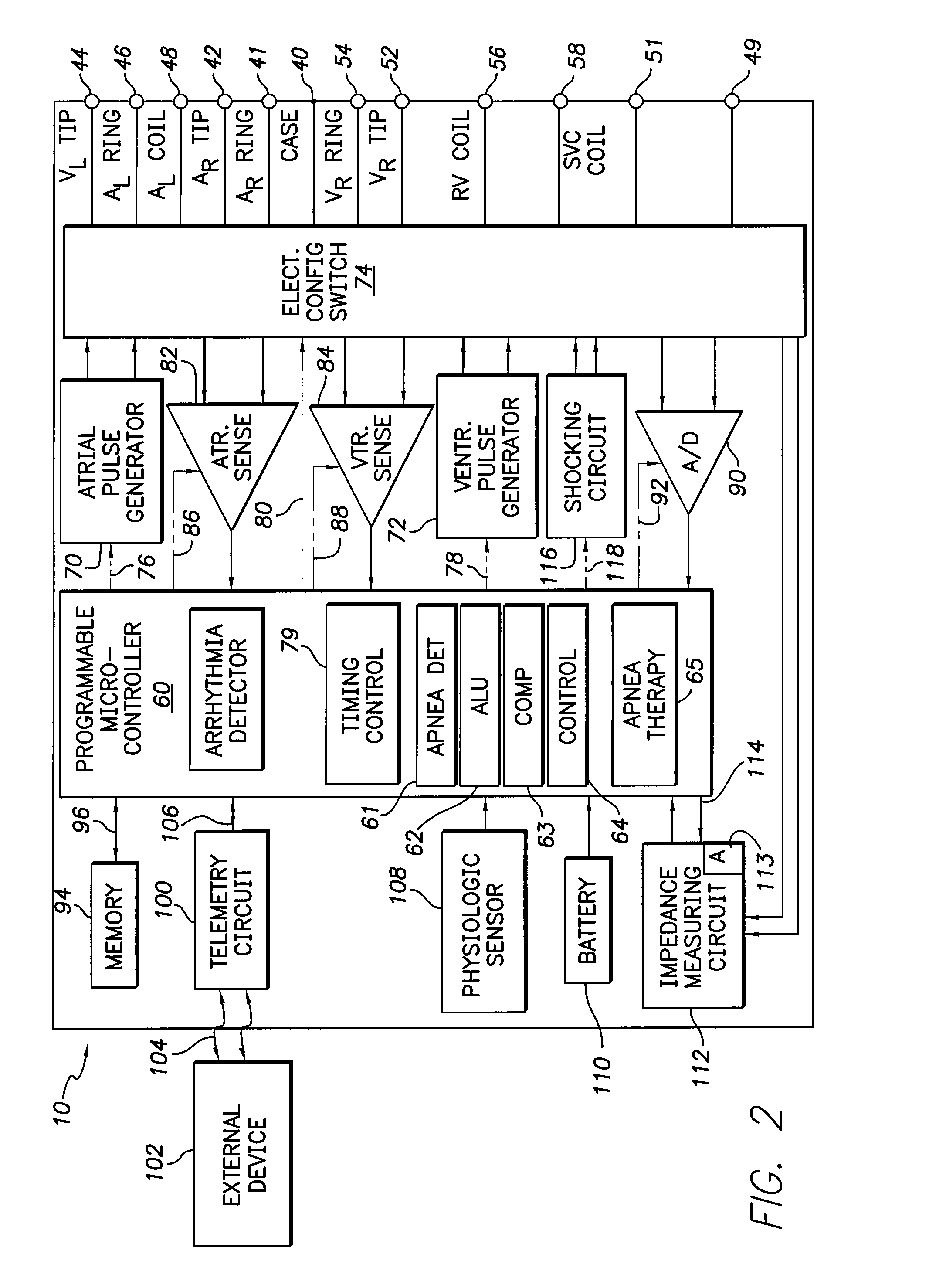 Implantable medical device with sleep apnea detection control and method