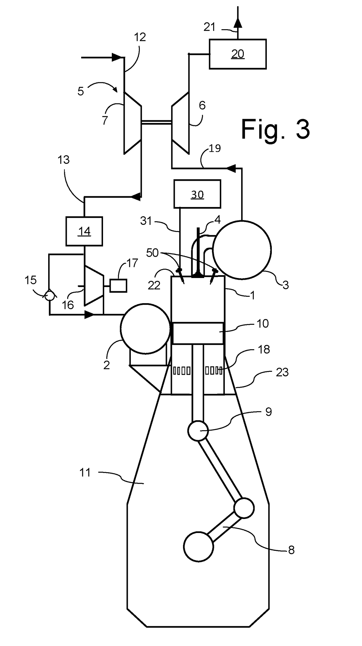 Large two-stroke compression-ignited internal combustion engine with fuel injection system for low flashpoint fuel and a fuel valve therefore