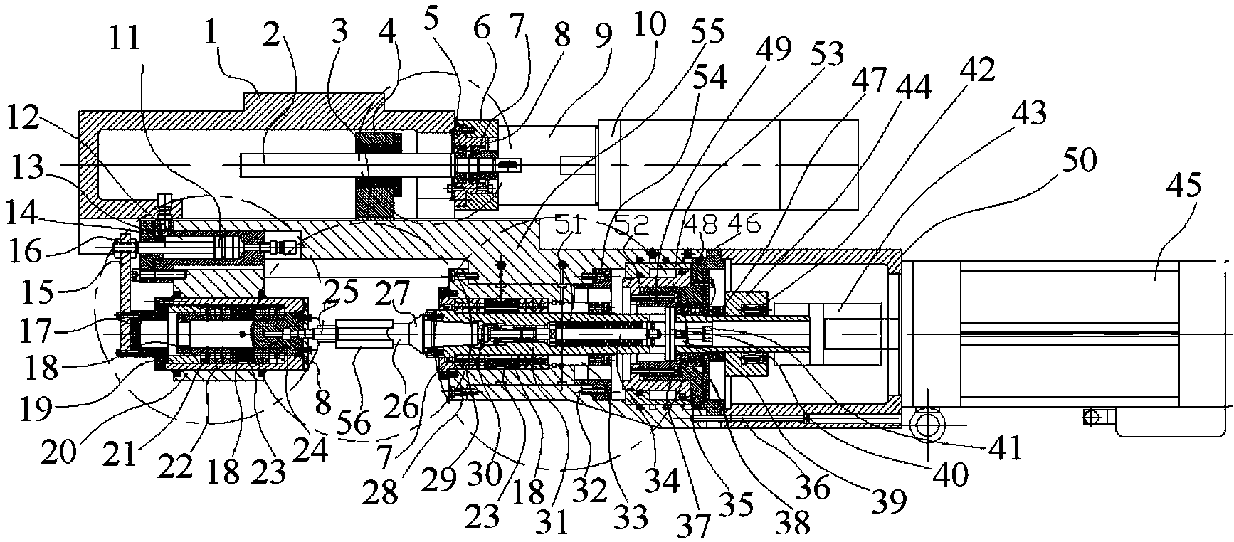 Direct-drive type numerical control hobbing cutter frame