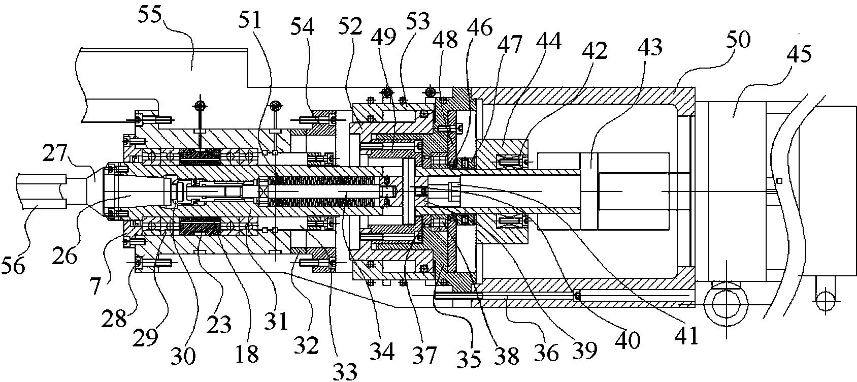 Direct-drive type numerical control hobbing cutter frame