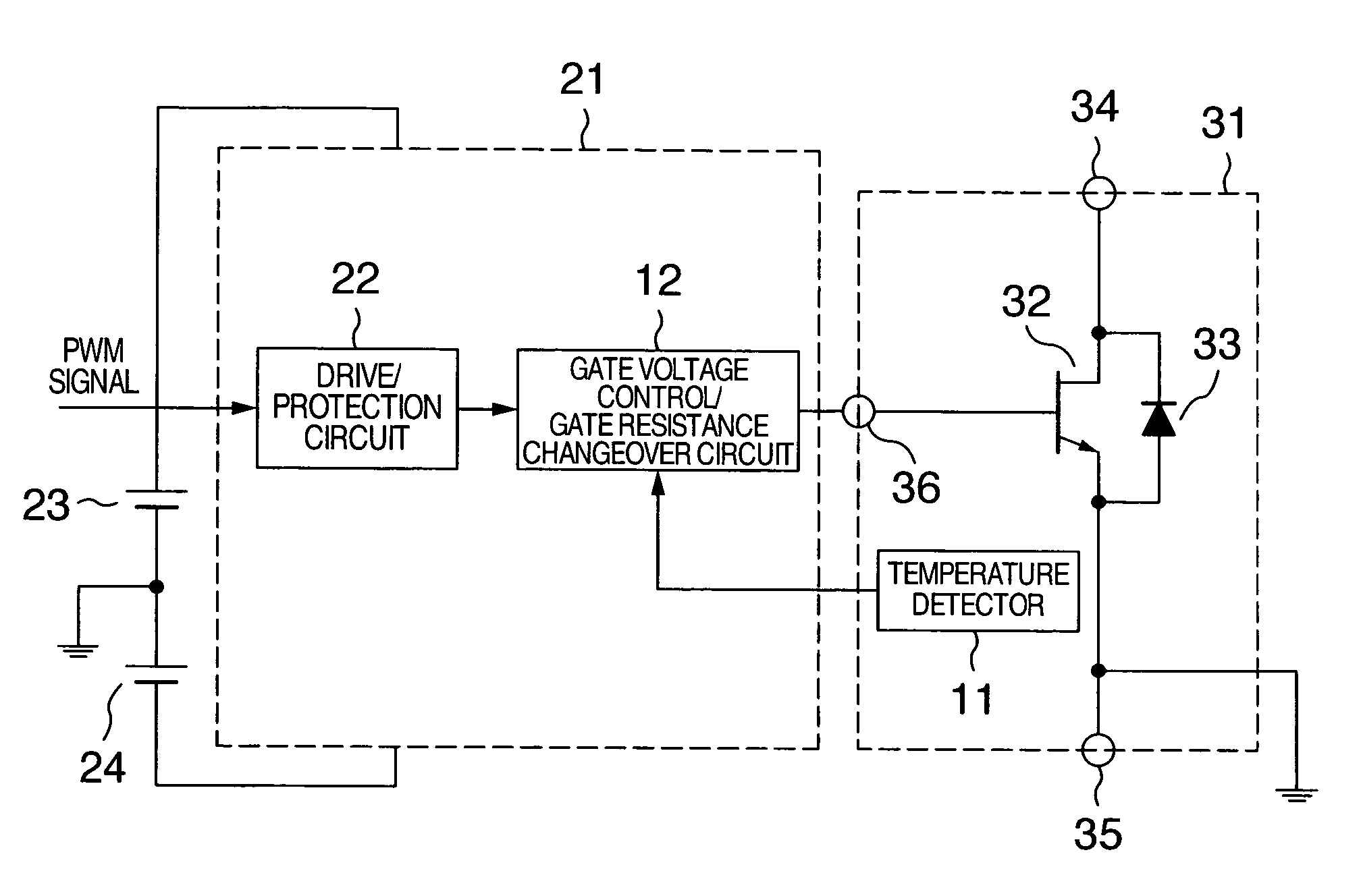 Driver circuit for switching device