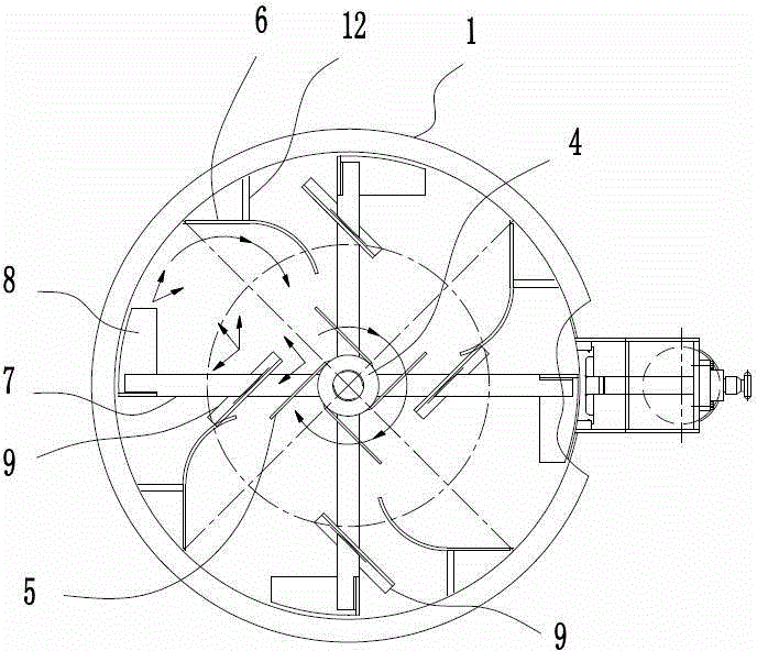 Vertical irregular agitating blade type mixer