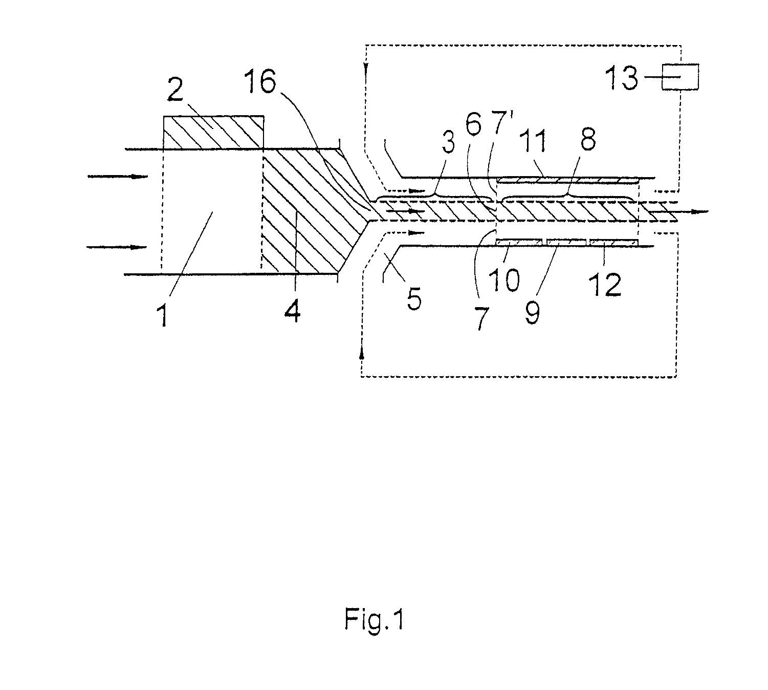 Ion mobility spectrometer with parallel drift gas and ion carrier gas flows