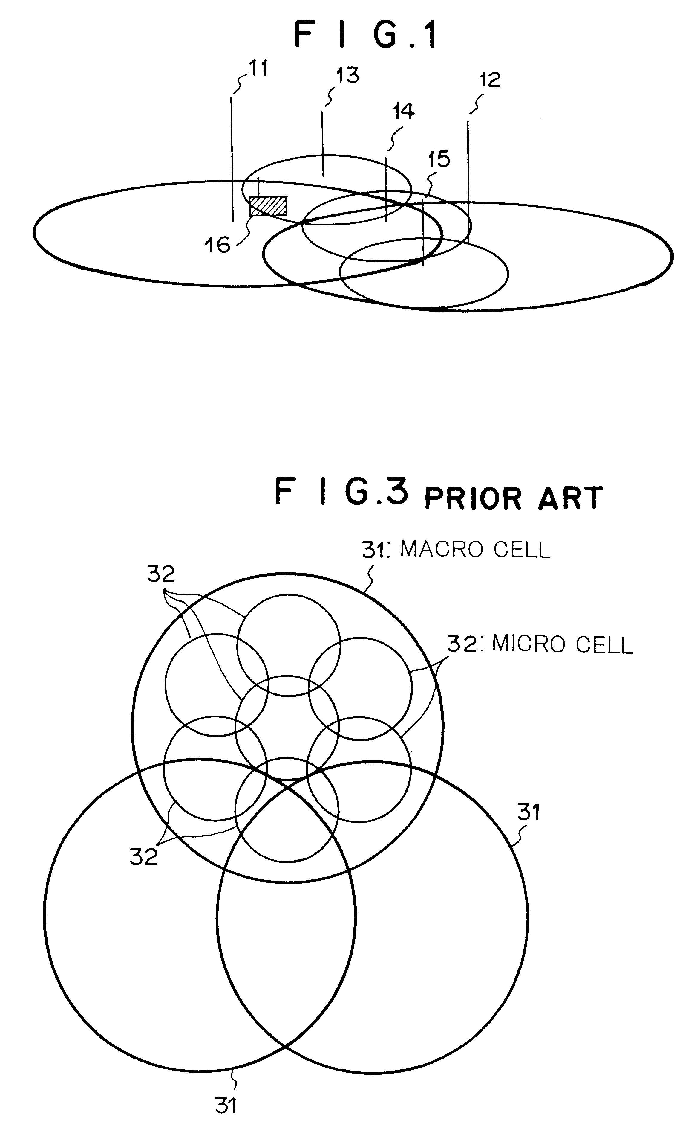 Mobile radio communication system with macro and micro cell handoff based on mobile determined crossing rates and fading rates