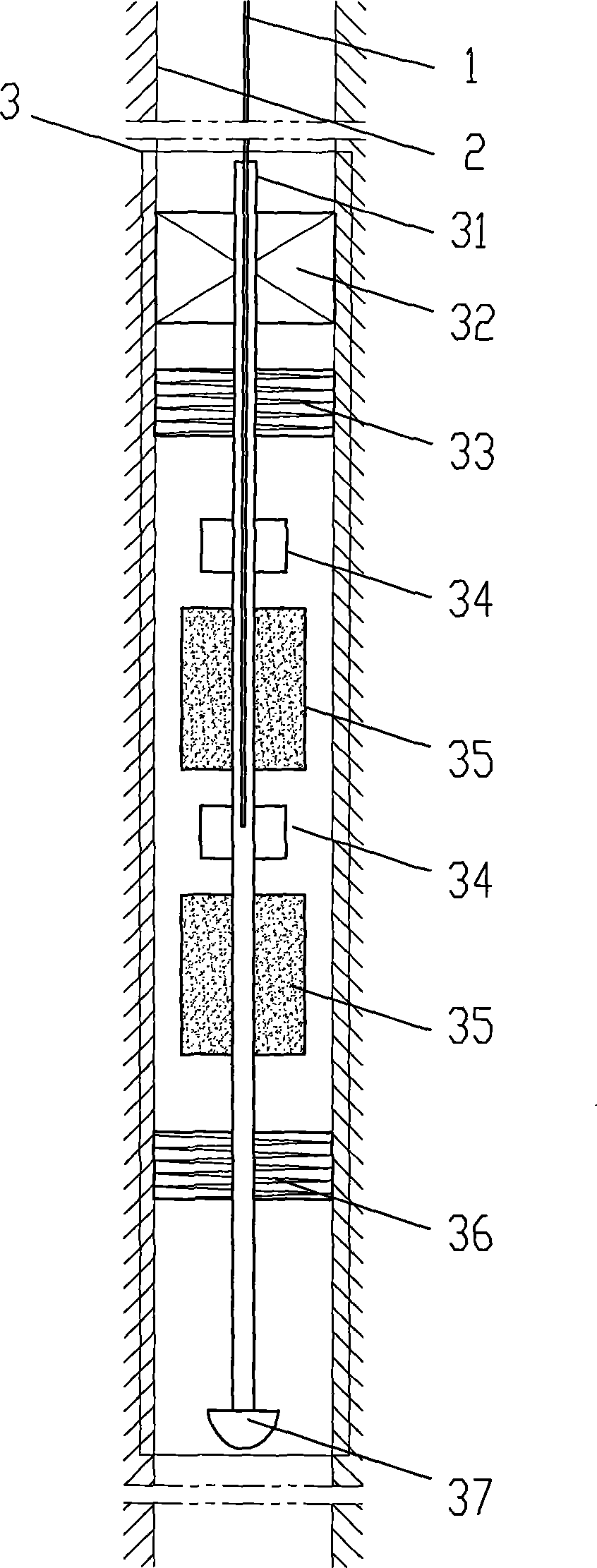 Ground-dipping ore bed continuous high-energy gas fracturing seepage increasing method and specific high-energy gas generator