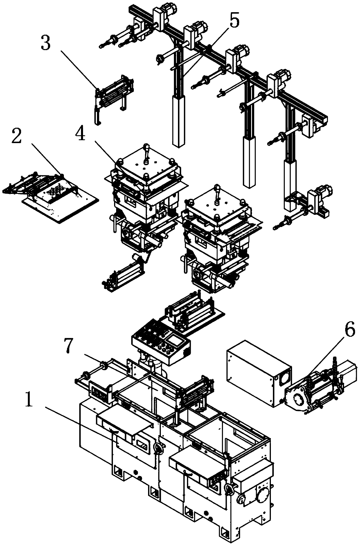 A splitting and trimming device for aviation equipment panels and its working method