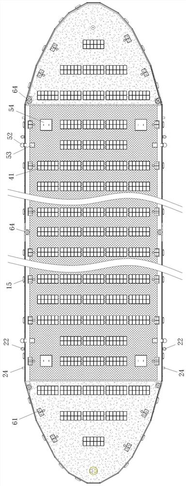 Tide type floating barrel structure suitable for suspension tunnel