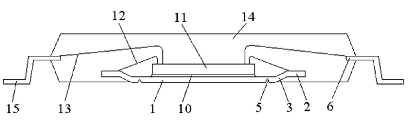 e/LQFP (low-profile quad flat package) planar packaging part with grounded ring and production method of e/LQFP planar packaging part with grounded ring