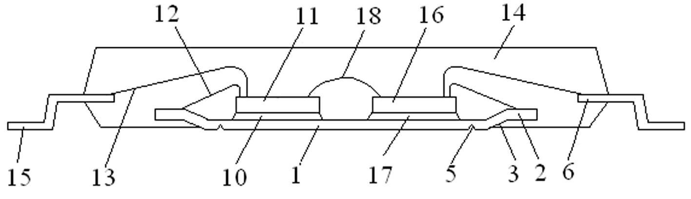 e/LQFP (low-profile quad flat package) planar packaging part with grounded ring and production method of e/LQFP planar packaging part with grounded ring