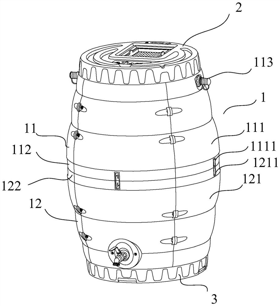 Detachable rainwater collecting barrel