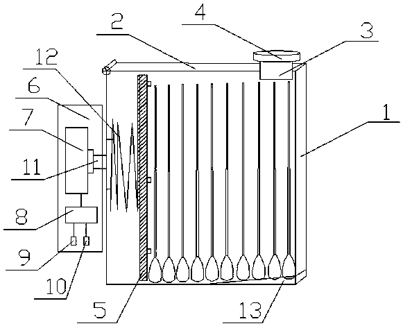 Iodophor cotton swab box based on compression pushing