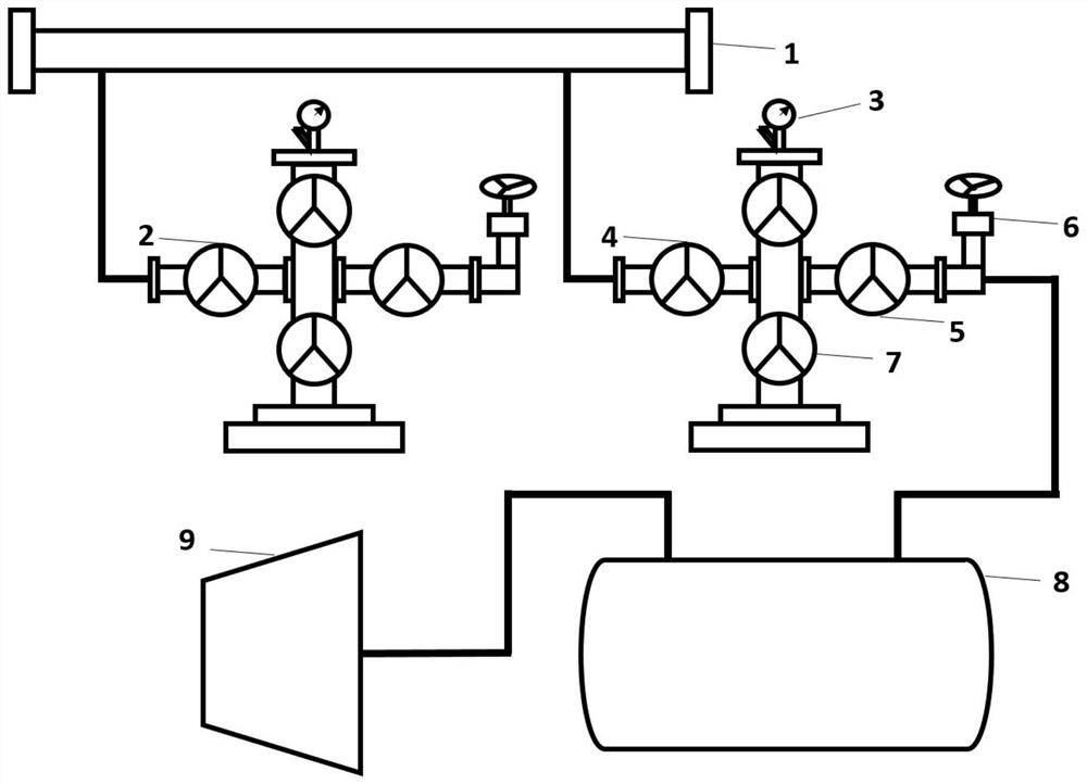 Interwell agitation type gas lift induced flow device and gas lift induced flow method