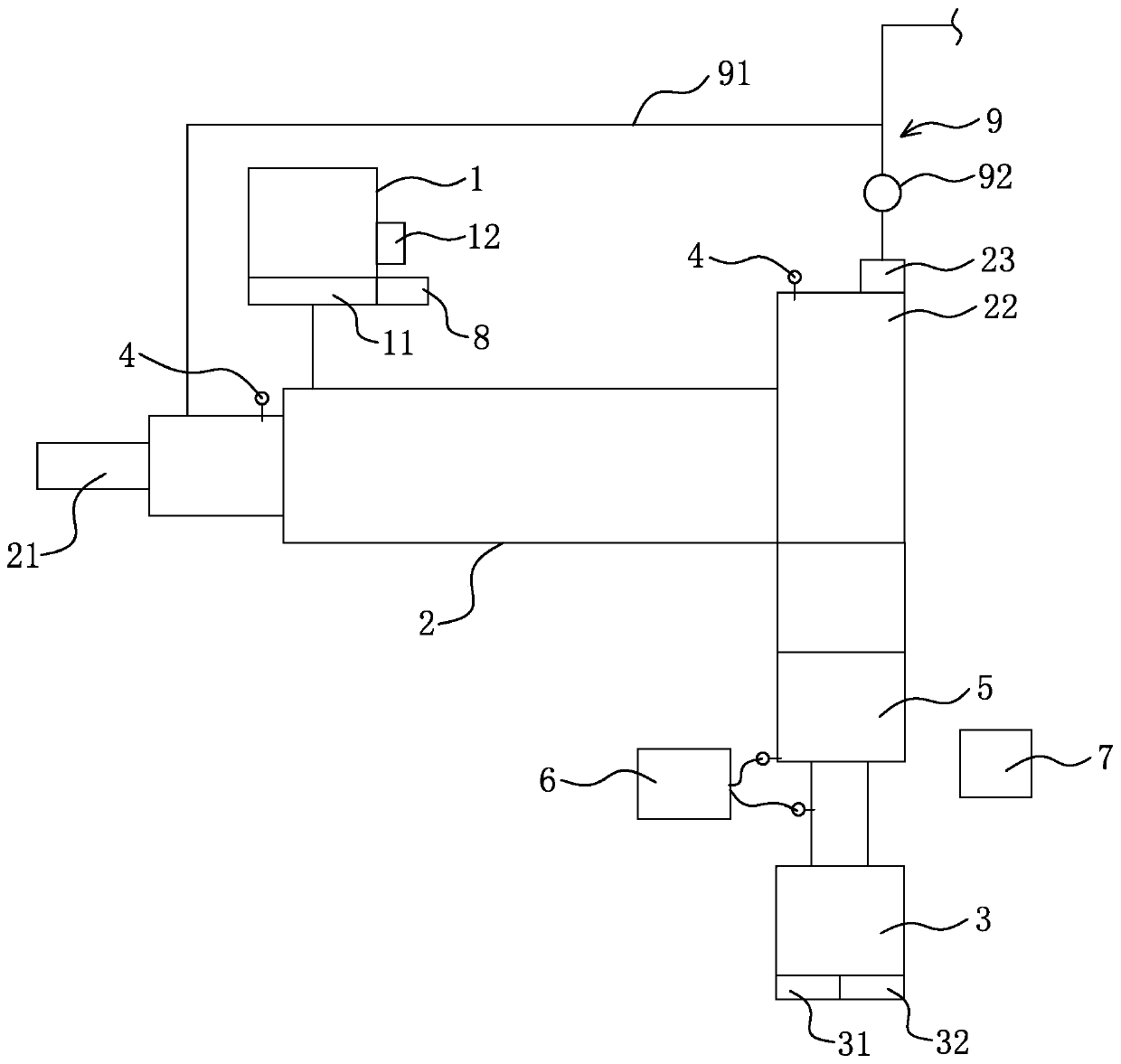 Safe operation system and method for asphalt mixture plant-mixed hot regeneration equipment