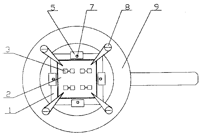 Coating template calibrating device and method for sputtering nano multilayer film