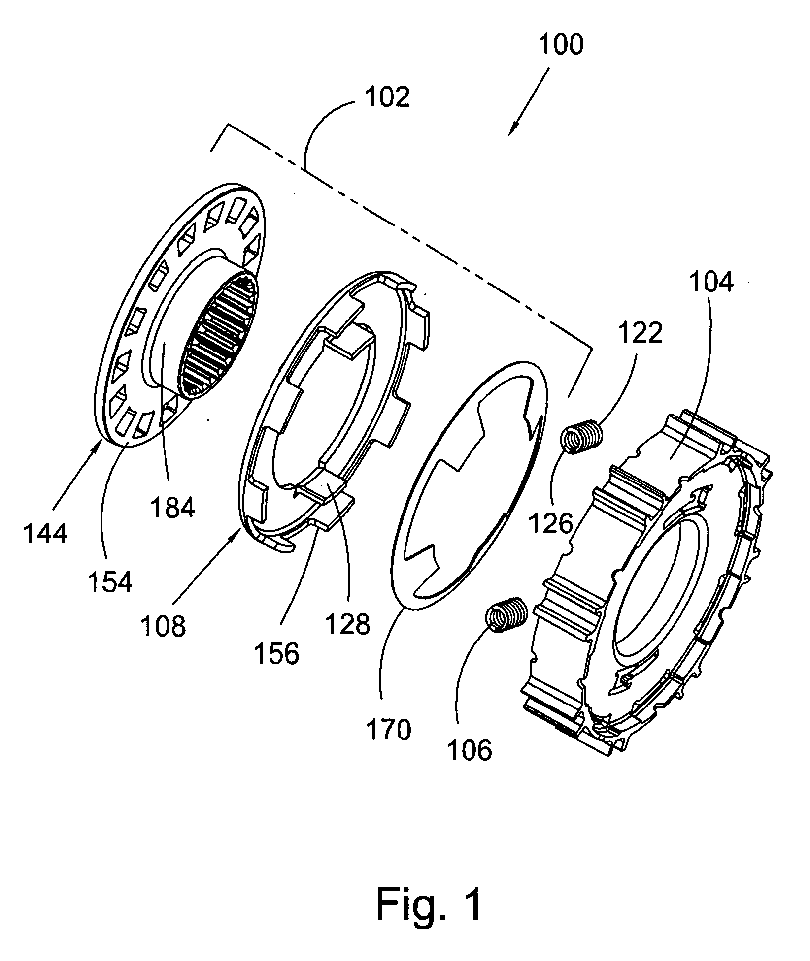 Ratchet one-way clutch with vibration dampening